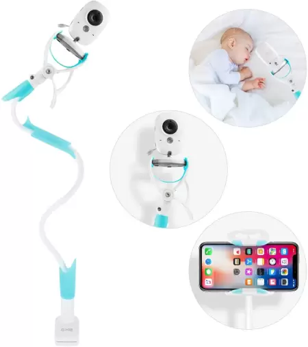HOLACA Soporte flexible para vigilabebés GHB para vigilabebés cámara vídeo  monitor de bebé 2,4 GHz GHB vigilabebés cámara 5 pulgadas 720 HD pantalla  IPS, cámara de vigilabebés cámara : : Bebé