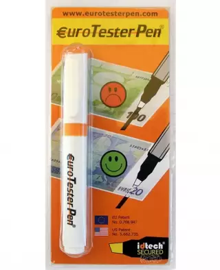 Bolígrafo verificador de billetes falsos Euro Tester Pen