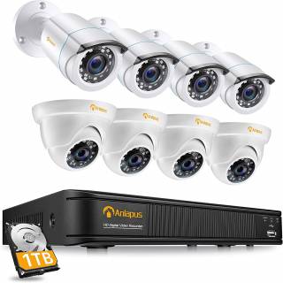 Anlapus 4pcs 30m/100 pies Cable BNC Video y Fuente de Alimentación para CCTV Kit Cámara de Vigilancia DVR Sistema Seguridad Hogar 4 pack blanco 