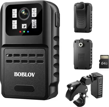 BOBLOV Cámara Corporal Portátil, KJ21 1296P Cámara del Cuerpo para Policía  con Visión Nocturna Admite Memoria Expandida Externo Máx. 128GB Grabación  Continua 8-10 Horas (Tarjeta TF No Incluida) - Soy Seguridad Privada