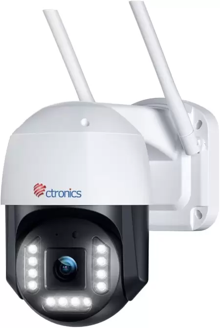 Cámara de vigilancia Wifi 4K 8MP Ctronics blanca